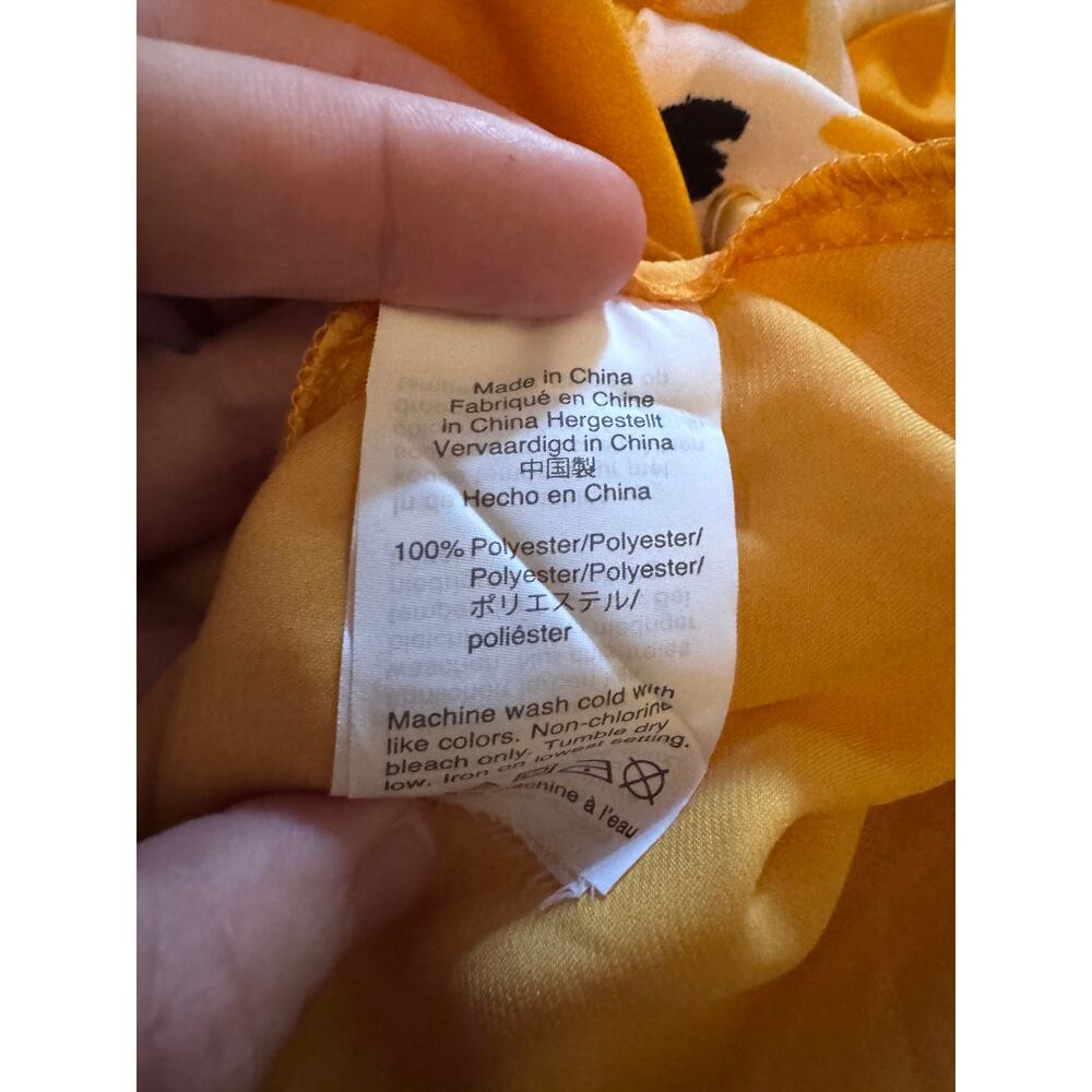 Madewell Floral Wrap Maxi Dress S Mustard Yellow Cottagecore Boho - Picture 3 of 7